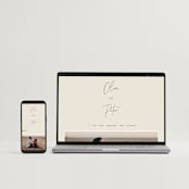 "Signed" - Wedding Invitations in Champagne by JoAnn Jinks - FREE Wedding Website
