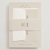 "Riviera" - Wedding Invitations in Linen by Kelly Schmidt - Assembled with Belly Band