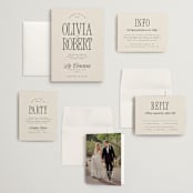 "Riviera" - Wedding Invitations in Linen by Kelly Schmidt - Invitation Suite