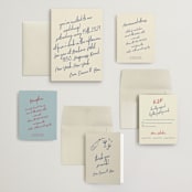 "Handwritten Letter" - Wedding Invitations in Blue Velvet by Helena Vitto - Invitation Suite