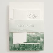 "Over the mountains" - Wedding Invitations in Fern by Helen Halik - Assembled with Belly Band