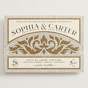 "Floral mosaic" - Wedding Invitations in Sand by GeekInk Design - Front