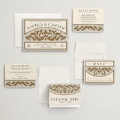 "Floral mosaic" - Wedding Invitations in Sand by GeekInk Design - Invitation Suite