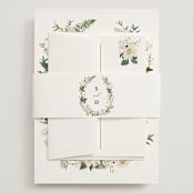 "Lilac Bloom" - Wedding Invitations in Opal by Susan Moyal - Assembled with Belly Band
