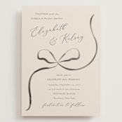 "Bow" - Wedding Invitations in Tuxedo by Corinne Malesic - Front