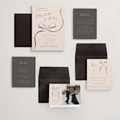 "Bow" - Wedding Invitations in Tuxedo by Corinne Malesic - Invitation Suite