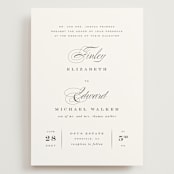 "Vow" - Wedding Invitations in Tuxedo by Leah Bisch - Front