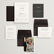 "Vow" - Wedding Invitations in Tuxedo by Leah Bisch - Invitation Suite
