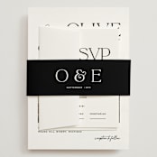 "Casual" - Wedding Invitations in Pearl by Owl and Toad - Assembled with Belly Band