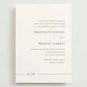 "Align" - Wedding Invitations in Cotton by Jennifer Postorino - Front