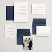 "Align" - Wedding Invitations in Cotton by Jennifer Postorino - Invitation Suite