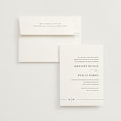 "Align" - Wedding Invitations in Cotton by Jennifer Postorino - Invitation with Envelope