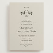 "Litterateur" - Wedding Invitations in Natural by Karen Glenn - Front