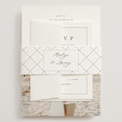 "Minimalist Photo" - Wedding Invitations in Ivory by Nicole Walsh - Assembled with Belly Band