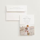 "Minimalist Photo" - Wedding Invitations in Ivory by Nicole Walsh - Invitation with Envelope