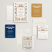 "modern folk" - Wedding Invitations in Blush by GeekInk Design - Invitation Suite