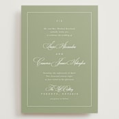 "Greenwood" - Wedding Invitations in Garden by Kelly Schmidt - Front