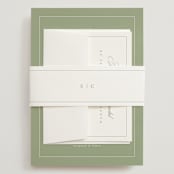 "Greenwood" - Wedding Invitations in Garden by Kelly Schmidt - Assembled with Belly Band