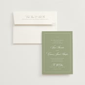 "Greenwood" - Wedding Invitations in Garden by Kelly Schmidt - Invitation with Envelope