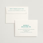 "The Palm" - Wedding Invitations in Flamingo by Pixel and Hank - FREE Recipient Addressing