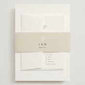 "Sense and Sensibility" - Wedding Invitations in Cloud by Design Lotus - Assembled with Belly Band
