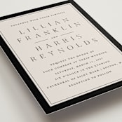 "Cambridge" - Wedding Invitations in Tuxedo by Amy Kross - Detail