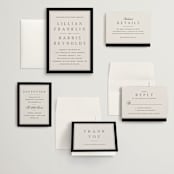 "Cambridge" - Wedding Invitations in Tuxedo by Amy Kross - Invitation Suite
