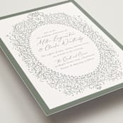 "Ornate sketched frame" - Wedding Invitations in Forest by Jackie Crawford - Detail