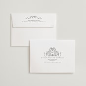 "Ornate sketched frame" - Wedding Invitations in Latte by Jackie Crawford - FREE Recipient Addressing