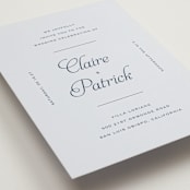 "Modernne" - Wedding Invitations in Powder by Carolyn MacLaren - Detail