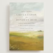 "Savanna" - Wedding Invitations in Fern by Lindsay Megahed - Front