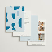 "Juniper" - Wedding Invitations in Capri by Blustery August - Back of Card Options