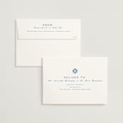 "watercolor tile" - Wedding Invitations in Navy by Anastasia Makarova - FREE Recipient Addressing