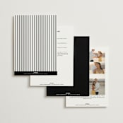"Stripe Bevel" - Wedding Invitations in Salt by Amy Kross - Back of Card Options