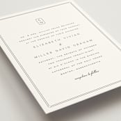 "Stripe Bevel" - Wedding Invitations in Salt by Amy Kross - Detail