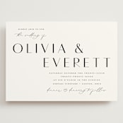 "Modern Classic Names" - Wedding Invitations in Onyx by Emily Betts - Front