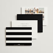"Modern Classic Names" - Wedding Invitations in Onyx by Emily Betts - Back of Card Options