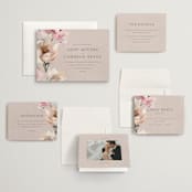 "Chalk Floral" - Wedding Invitations in Dove by Olivia Kanaley Inman - Invitation Suite