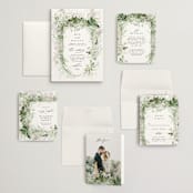 "Lush Greenery" - Wedding Invitations in Fresh Green by Phrosné Barwood - Invitation Suite