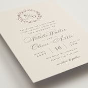 "Delicate monogram" - Wedding Invitations in Ecru by Hooray Creative - Detail