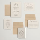 "Delicate monogram" - Wedding Invitations in Ecru by Hooray Creative - Invitation Suite