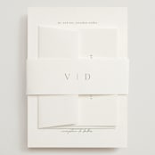 "Victoria" - Wedding Invitations in Clover by Kelly Schmidt - Assembled with Belly Band