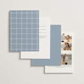"Modern Air" - Wedding Invitations in Dusty Blue by Stacey Meacham - Back of Card Options