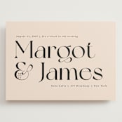 "SoHo" - Wedding Invitations in Blush by Hudson meet Rose - Front