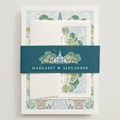 "Going to the Chapel" - Wedding Invitations in Meadow by Paper Sun Studio - Assembled with Belly Band