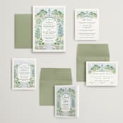 "Going to the Chapel" - Wedding Invitations in Meadow by Paper Sun Studio - Invitation Suite