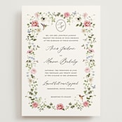 "Ornate" - Wedding Invitations in Peony by Sarah Knight - Front