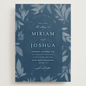 "Linen" - Wedding Invitations in Midnight by Ashley Rosenbaum - Front