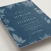 "Linen" - Wedding Invitations in Midnight by Ashley Rosenbaum - Detail