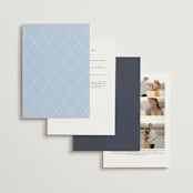 "Hydrangea Garden" - Wedding Invitations in Navy by Susan Zinader - Back of Card Options